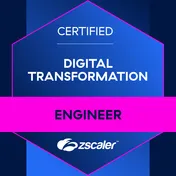 Zscaler Digital Transformation Expert certification badge