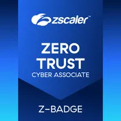 Zscaler Zero Trust Cyber Associate certification badge